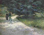 Vincent Van Gogh Public Garden with Couple and Blue Fir Tree :The Poet's Garden III (nn04) china oil painting artist